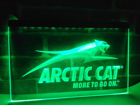 Arctic Cat Snowmobiles Logo LED Neon Sign Electrical - Green - TheLedHeroes