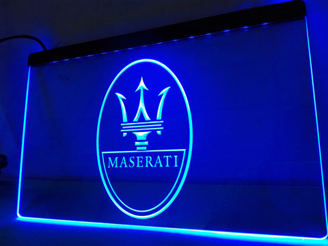Maserati LED Sign - Blue - TheLedHeroes