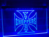 West Coast Choppers Bike Logo LED Neon Sign USB - Blue - TheLedHeroes