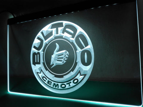 FREE Bultaco Motorcycle LED Sign - White - TheLedHeroes