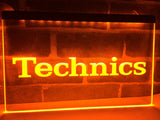 Technics Turntables DJ Music NEW LED Neon Sign USB - Orange - TheLedHeroes