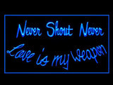 Never Shout Never LED Sign - Blue - TheLedHeroes