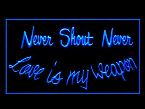 FREE Never Shout Never LED Sign - Blue - TheLedHeroes