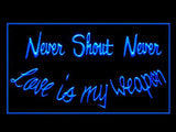 FREE Never Shout Never LED Sign - Blue - TheLedHeroes