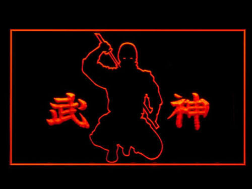 Ninjutsu Shidoshi Bujinkan Dojo Kanji LED Sign - Red - TheLedHeroes