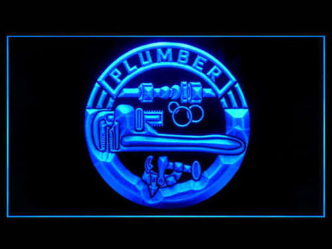 FREE Plumber Tools LED Sign - Blue - TheLedHeroes