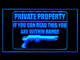 FREE Private Property Within Range LED Sign -  - TheLedHeroes