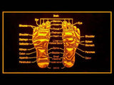 Reflexology Foot Massage LED Neon Sign USB - Yellow - TheLedHeroes