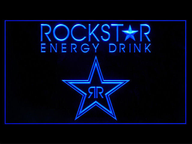 FREE Rockstar Energy Drink Logo LED Sign - Blue - TheLedHeroes