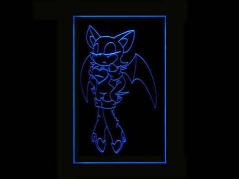 FREE Rouge the Bat LED Sign - Blue - TheLedHeroes