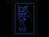 Rouge the Bat LED Neon Sign USB - Blue - TheLedHeroes