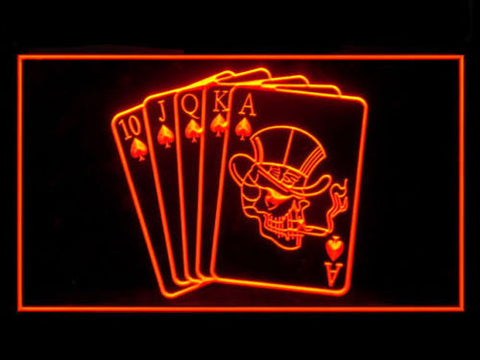 FREE Royal Flush LED Sign - Orange - TheLedHeroes