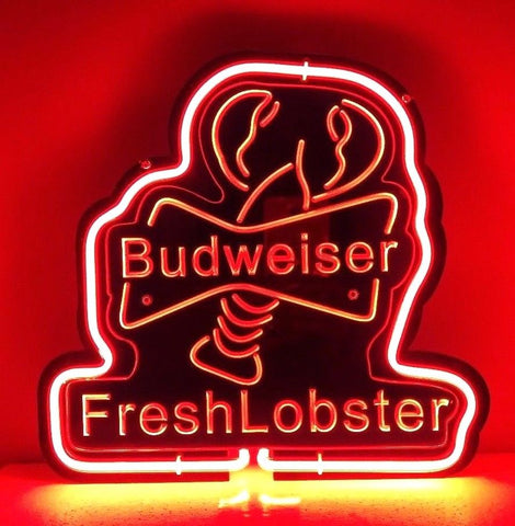 Budweiser Fresh Lobster Neon Light Sign 11"x7" -  - TheLedHeroes