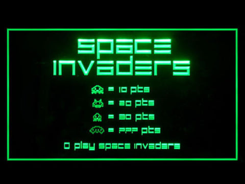 FREE Space Invaders LED Sign - Green - TheLedHeroes