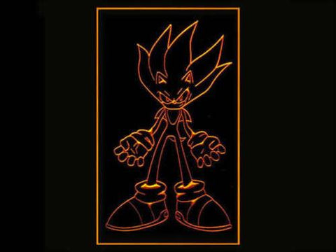 Super Sonic LED Neon Sign USB - Orange - TheLedHeroes