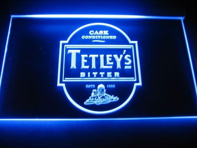 Tetley's Brewery LED Neon Sign Electrical - Blue - TheLedHeroes