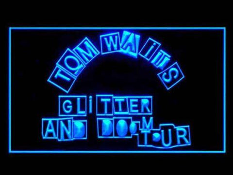 Tom Waits Glitter and Doom Tour LED Neon Sign USB - Blue - TheLedHeroes