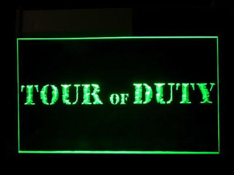 Tour of Duty LED Neon Sign USB - Green - TheLedHeroes