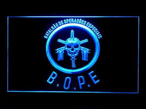 Tropa De Elite Bope LED Neon Sign USB - Blue - TheLedHeroes