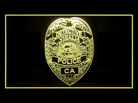 Visalia Police Badge LED Neon Sign Electrical - Yellow - TheLedHeroes