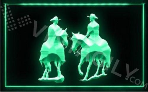 Western Cowboy LED Neon Sign USB - Green - TheLedHeroes
