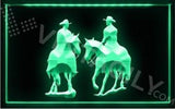 Western Cowboy LED Neon Sign USB - Green - TheLedHeroes