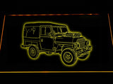 Land Rover Series LED Neon Sign USB - Yellow - TheLedHeroes