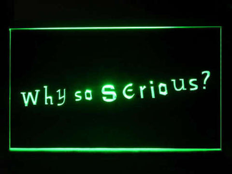 FREE The Joker Why so serious LED Sign - Green - TheLedHeroes