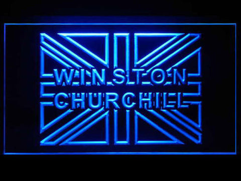 FREE Winston Churchill LED Sign - Blue - TheLedHeroes