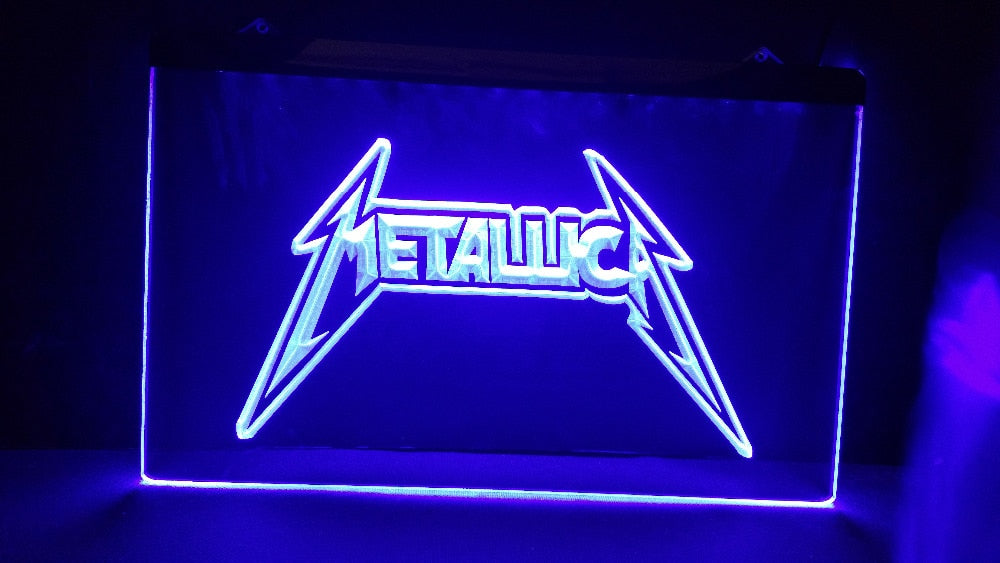 FREE Metallica Logo LED Sign - Blue - TheLedHeroes