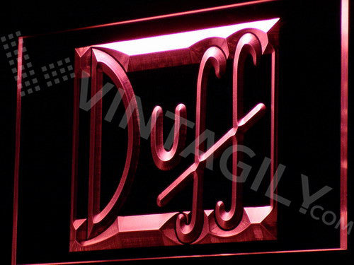 Duff Beer Logo LED Sign - Red - TheLedHeroes