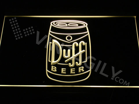 Duff Beer Can LED Sign - Yellow - TheLedHeroes