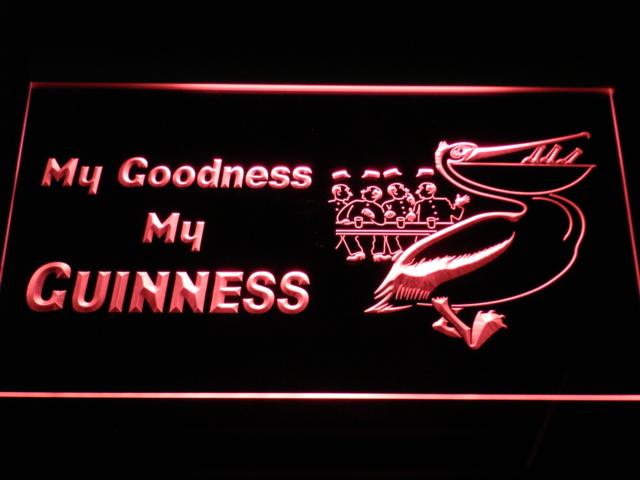 My Goodness My Guinness LED Neon Sign Electrical - Red - TheLedHeroes