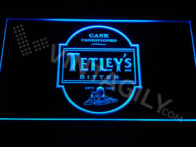 Tetleys LED Sign - Blue - TheLedHeroes