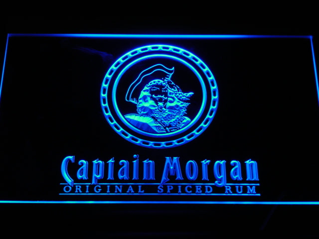 FREE Captain Morgan Spiced Rum LED Sign - Blue - TheLedHeroes