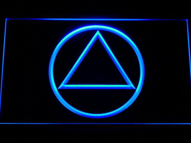 Alcoholics Anonymous LED Neon Sign Electrical - Blue - TheLedHeroes