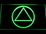 Alcoholics Anonymous LED Neon Sign USB - Green - TheLedHeroes