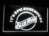 Blue Moon It's 5pm Somewhere LED Neon Sign Electrical - White - TheLedHeroes