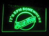 Blue Moon It's 5pm Somewhere LED Neon Sign USB - Green - TheLedHeroes