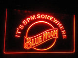 Blue Moon It's 5pm Somewhere LED Neon Sign USB - Orange - TheLedHeroes