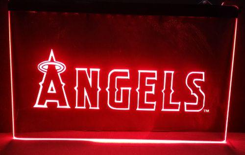 Los Angeles Angels LED Neon Sign USB - Red - TheLedHeroes