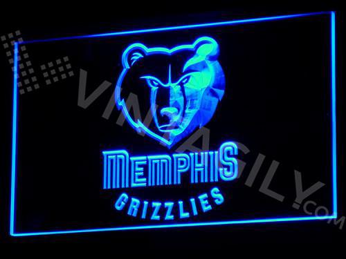 Memphis Grizzlies LED Neon Sign USB - Blue - TheLedHeroes