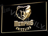Memphis Grizzlies LED Neon Sign USB - Yellow - TheLedHeroes