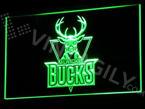 Milwauuke Bucks LED Neon Sign USB - Green - TheLedHeroes