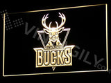 Milwauuke Bucks LED Neon Sign USB - Yellow - TheLedHeroes