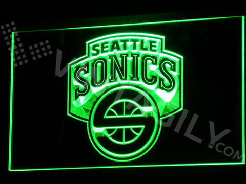 Seattle Supersonics LED Sign - Green - TheLedHeroes