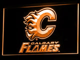 Calgary Flames LED Neon Sign USB - Orange - TheLedHeroes