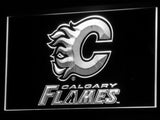 Calgary Flames LED Neon Sign USB - White - TheLedHeroes