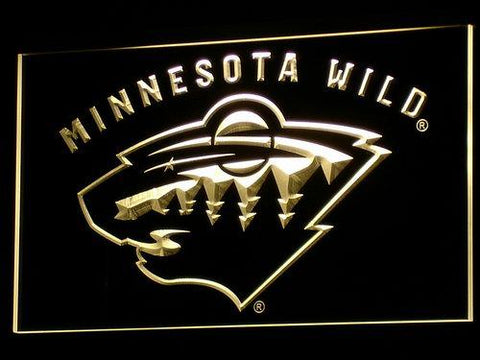 Minnesota Wild (3) LED Neon Sign Electrical - Yellow - TheLedHeroes