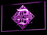 Detroit Tigers Logo (2) LED Neon Sign USB - Purple - TheLedHeroes